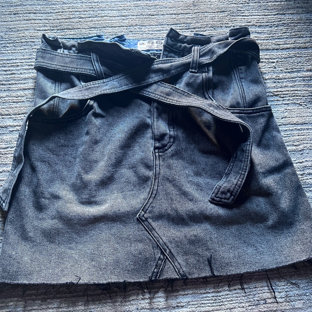 Free people denim skirt